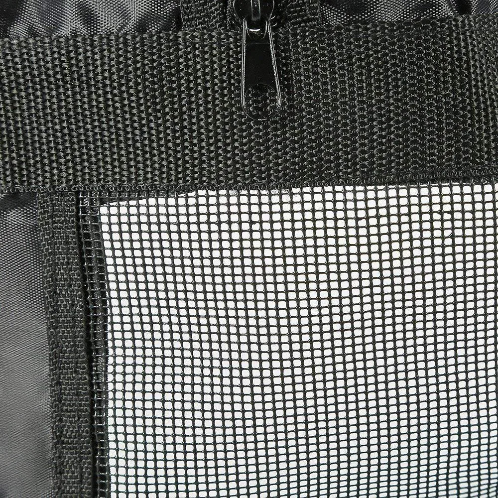 Black cat cleaning and washing bag made from 420D PU Oxford fabric