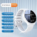 Black and white smart watch on wrist showing 1.28-inch screen.