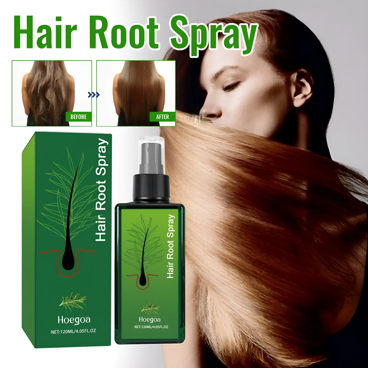 120ml rosemary essential oil spray bottle for dense hair growth weighing 155g