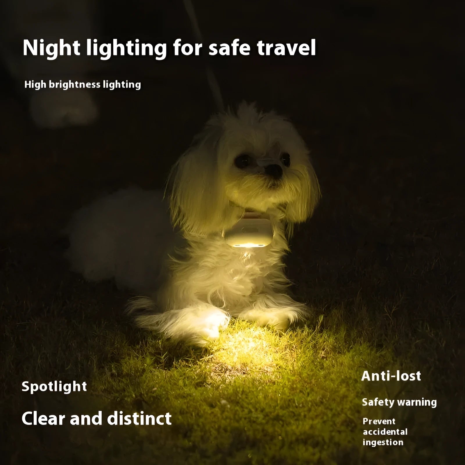 Pet luminous collar LED hanging lamp ring in caramel mocha, cure green, delicate grey, or fresh pink colours