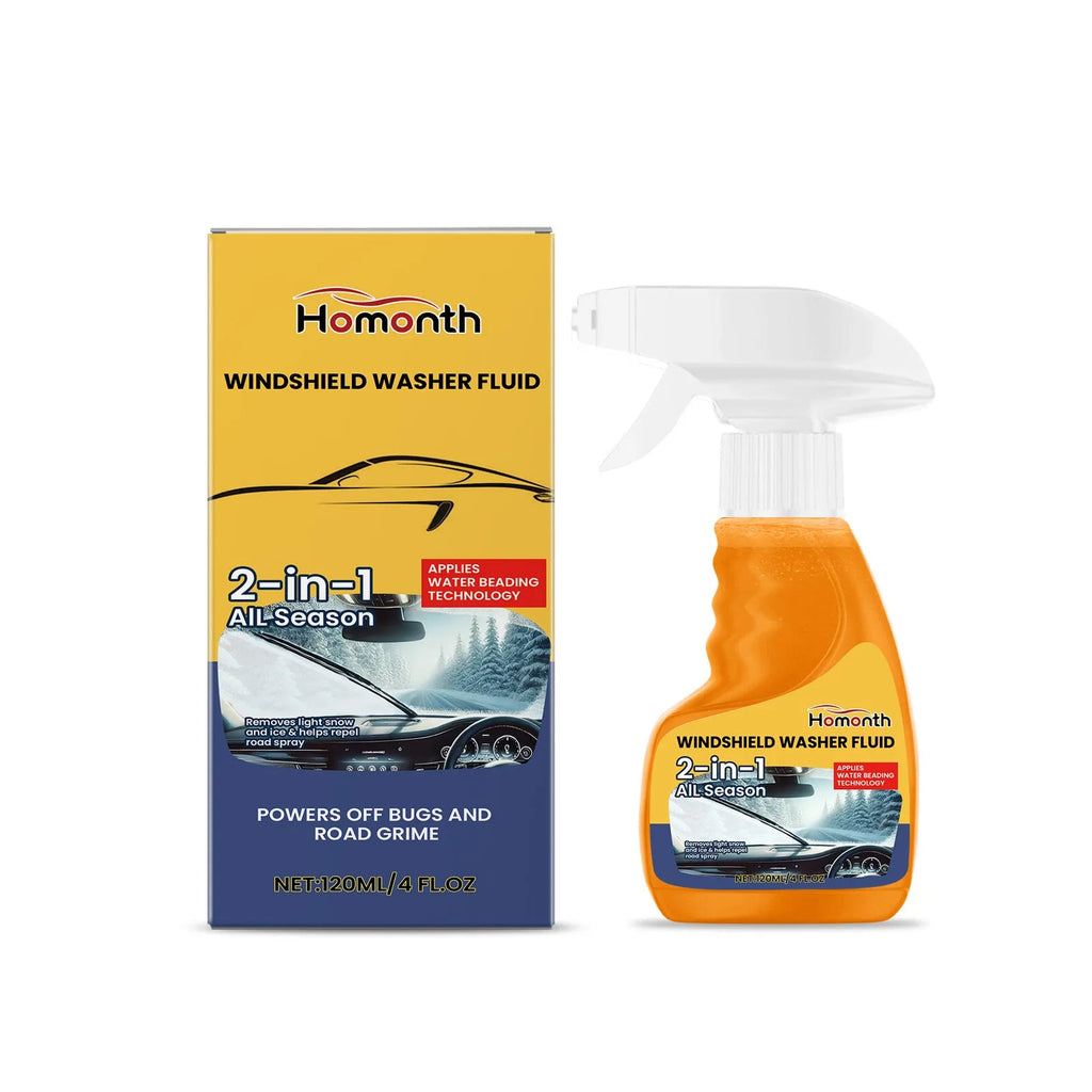 120ml windshield cleaning agent bottle, 9.2x15.5cm, for car glass decontamination with orange extract