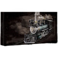 Assembled MG steam locomotive metal model puzzle, brass and stainless steel, 17x5x8cm, metal colour printing