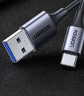 Black Lvlian USB data cable with straight connectors, 1 metre long, for phone charging and data transfer.