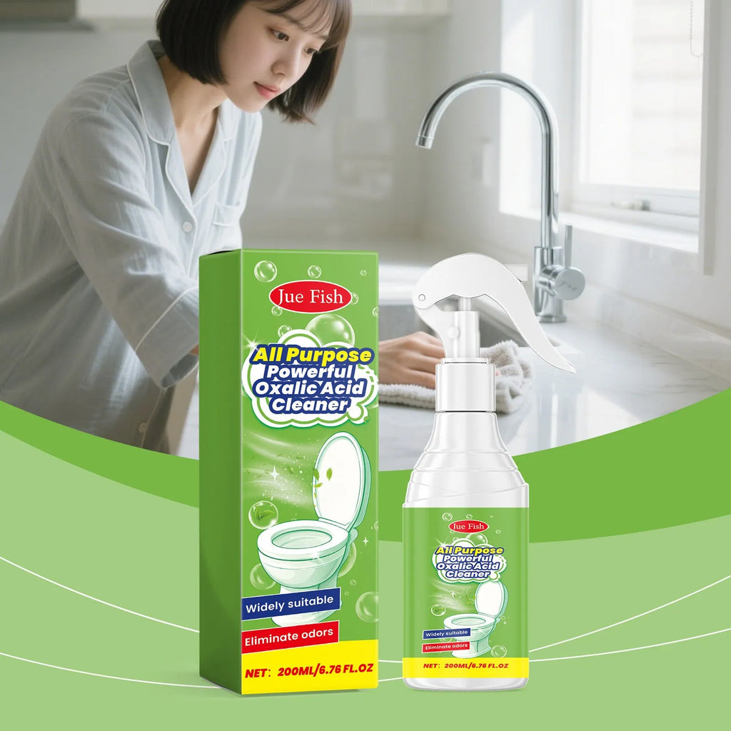 200ml household grease cleaning spray bottle with sodium hydroxide and oxalic acid formula, measuring 5.5cm by 13.6cm