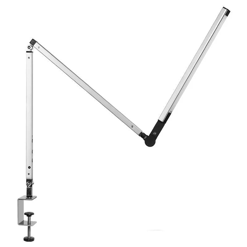 Clip-type LED desk lamp with remote control mounted on desk edge
