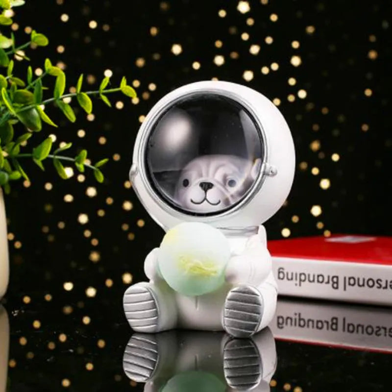 Animal-themed resin LED night light projecting starry sky pattern