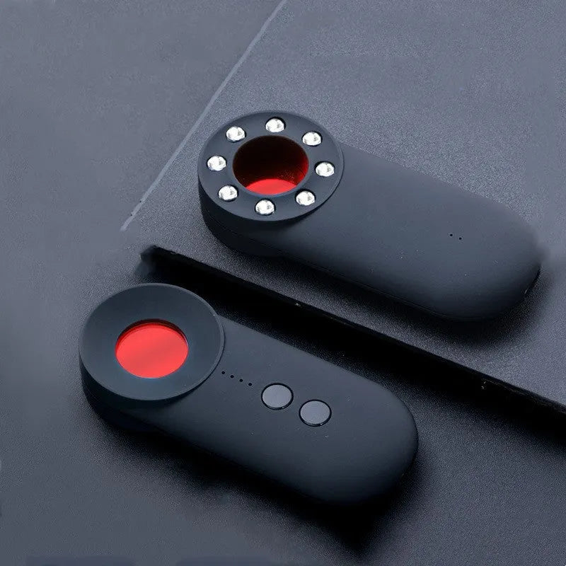 Black anti-car GPS detector measuring 93.8mm with signal and camera detection capabilities
