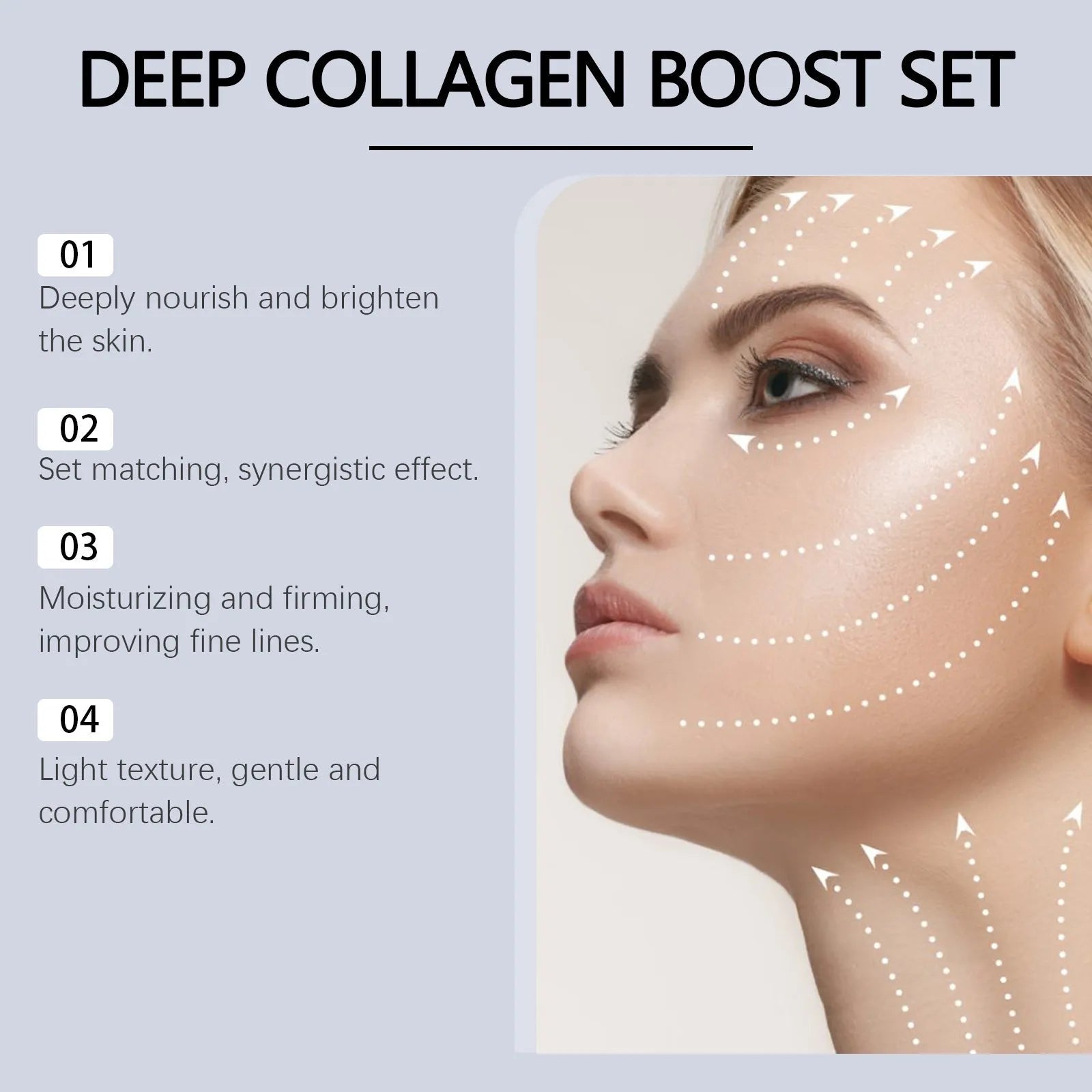 Collagen moisturising face mask and 30ml essence bottle set for skincare