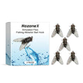 Five 1.5cm biomimetic insect fishing lures showing TPR and soft silicone construction details