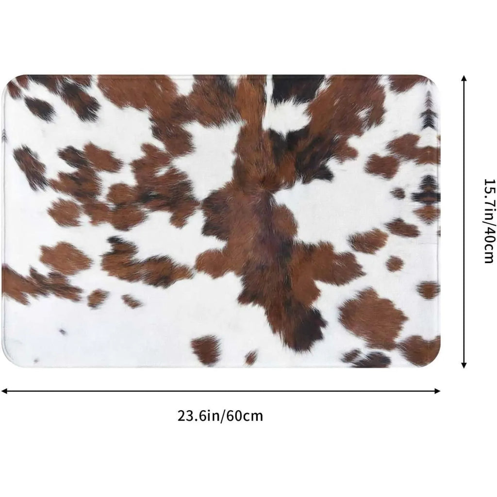 Household Fashion flannel floor mat in coastal starfish print, 60x90cm size, on wooden floor