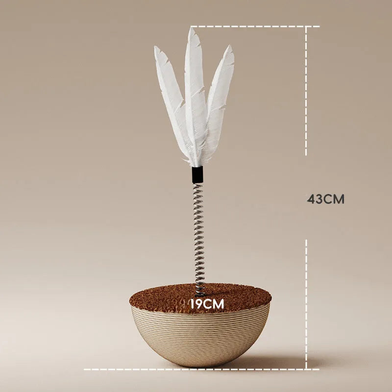 Automatic balancing cat interactive puzzle feeder toy for slow feeding with tumbler design