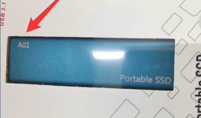 Red interface mobile SSD with metal shell showing ultra-thin design and 10TB capacity label