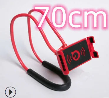 White universal phone holder with 360-degree rotation mechanism holding a smartphone