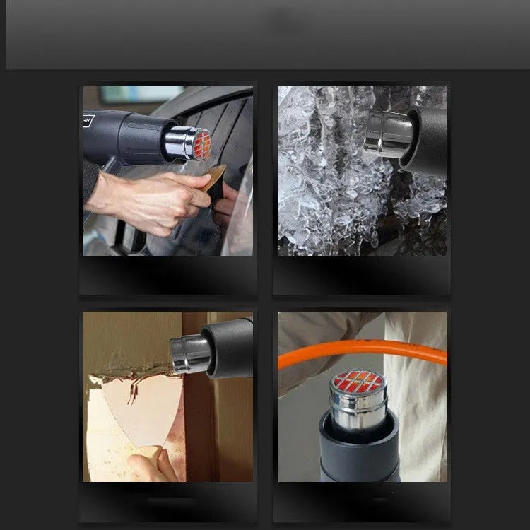 2000W industrial hot air tool with anti-slip insulation shell and grid-type air outlet design for uniform heat distribution