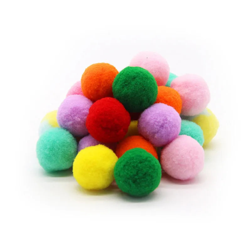 Plush ball toy gun for pets with yarn balls, 30cm launch gun with shooting mechanism