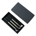 Three metal suit ballpoint pens with 0.7mm bullet-type refills measuring 18.5cm each