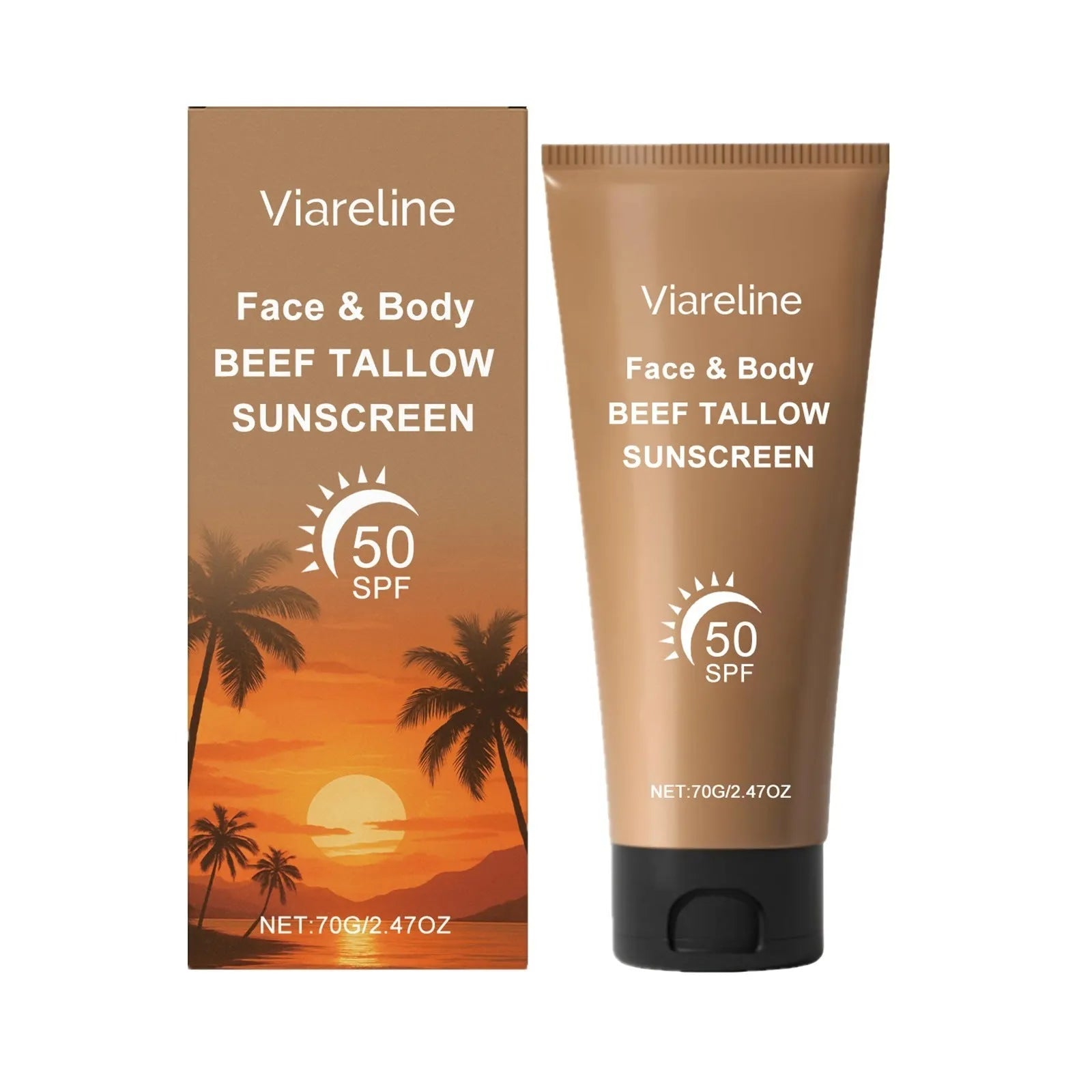 70g tube of non-oily protective face cream with collagen and coffee extract