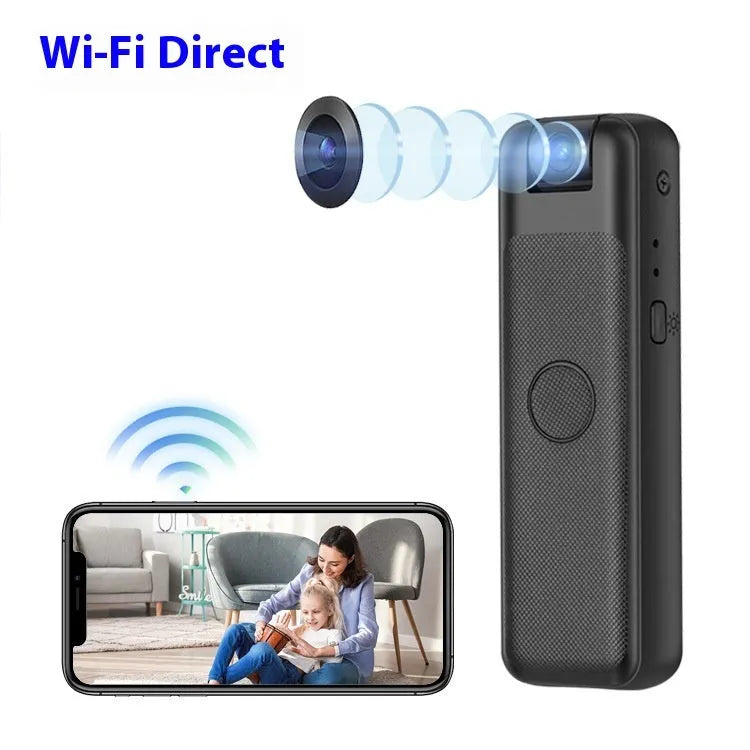 Black back splint surveillance camera with 30cm cable and Type-C connector for WIFI monitoring