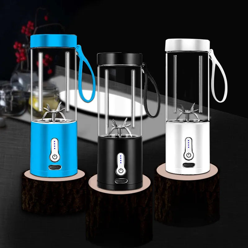 Portable rechargeable blender with 530ml plastic cup in choice of colours