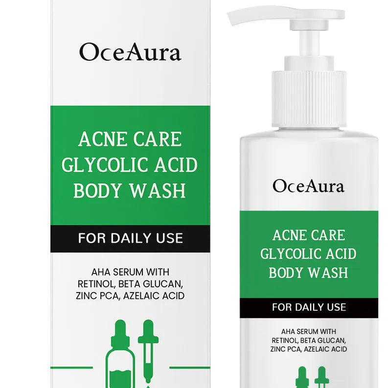 100ml tube of soothing moisturising shower gel with glycolic acid and retinol.
