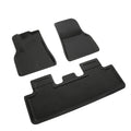 TPR car floor mats for Tesla Model Y showing foot mats and storage box protection