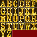 Plastic LED letter light set spelling a message, 22cm high