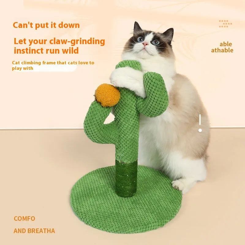 Masson cactus cat scratch board with 50x30cm sisal scratching surface and climbing frame design for cats