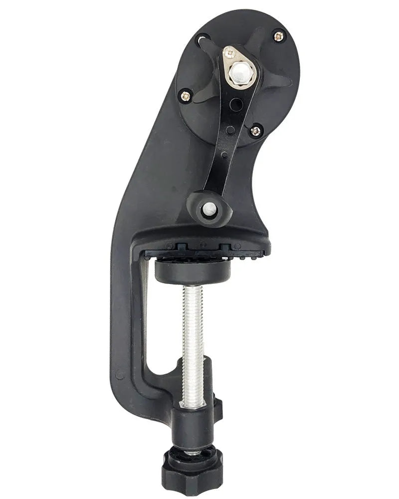 Portable fishing line wrapping device with composite fibre construction and cable winder design