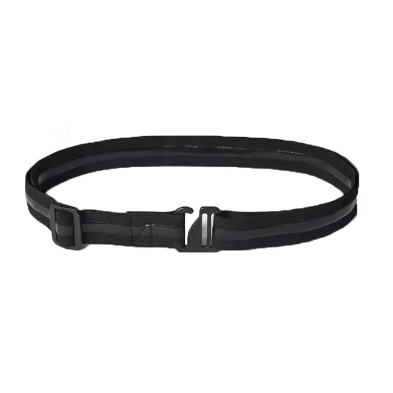 Men's black nylon non-slip shirt band with plastic hook buckle, 2-4cm ordinary width
