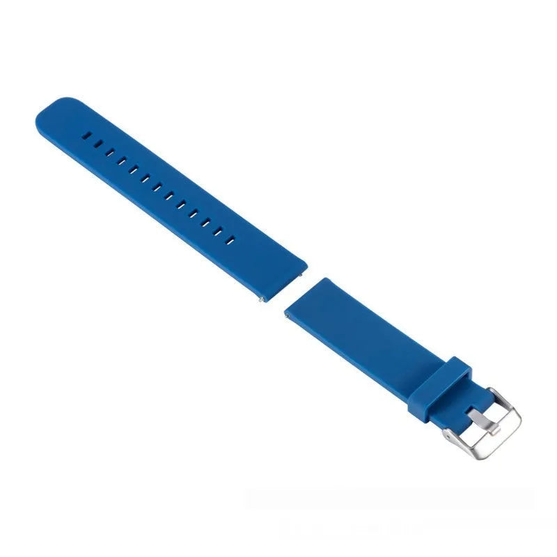 Solid colour silicone watch strap for Garmin Forerunner 245 sports watch in seven colour options