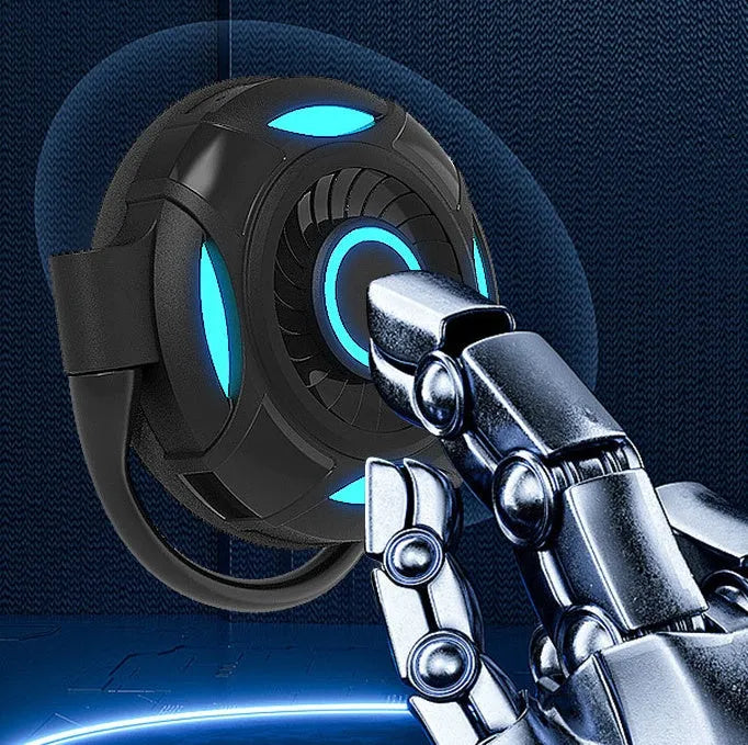 Black and white Bluetooth wireless earphones with hanging ear design showing USB connection option