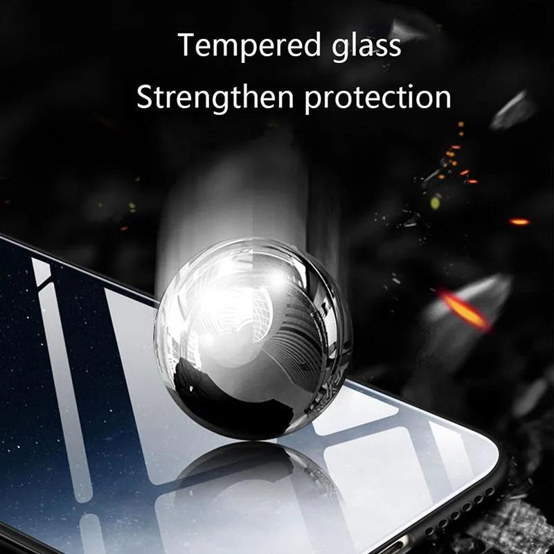Simple black and navy blue silicone phone case for iPhone and Samsung Galaxy smartphones.