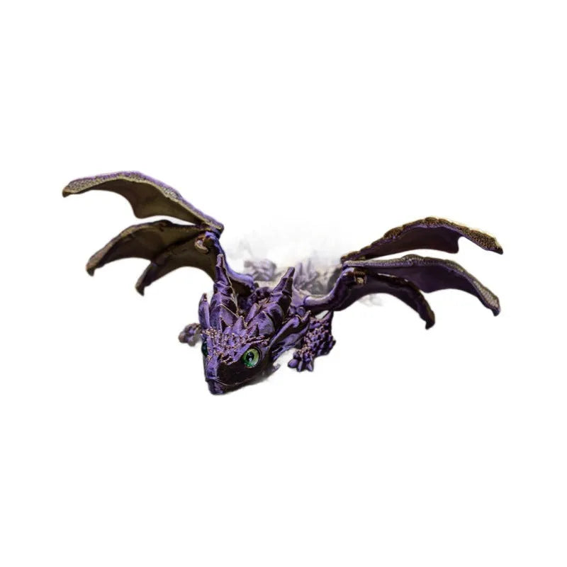 25cm red gold PLA plastic dragon wings decoration toy with dimensional display