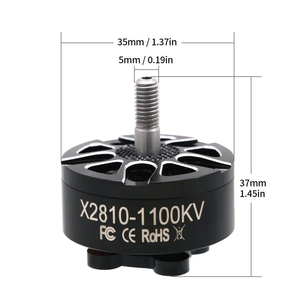 X2810 brushless motor for multi-axis flight models with metal housing