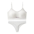 Sports underwear vest with fixed double-shoulder straps and underwired tube top in cotton fabric