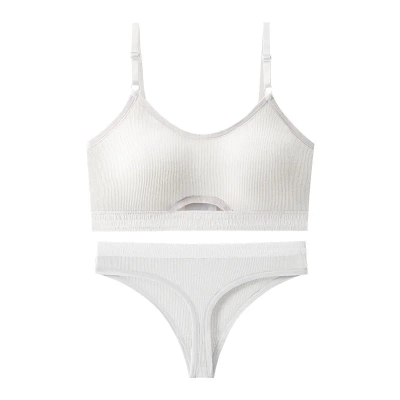 Sports underwear vest with fixed double-shoulder straps and underwired tube top in cotton fabric