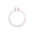 Plush thermal steering wheel cover with embroidered animal design for winter driving comfort