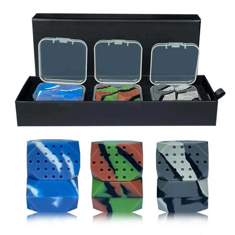 Camouflage facial muscle fitness ball with two silicone balls in transparent box for jaw training