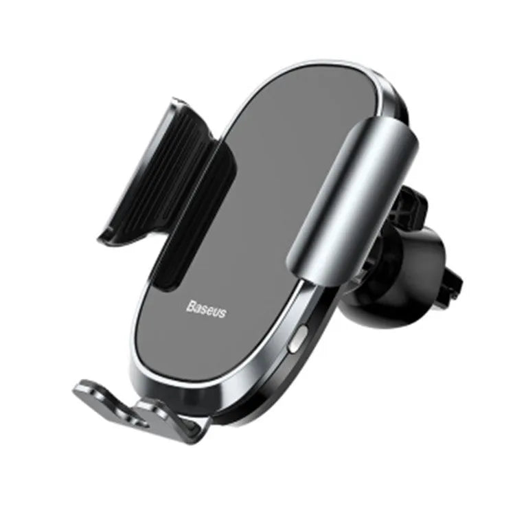 Smart car bracket with rotating ball head mounted on car air vent holding smartphone