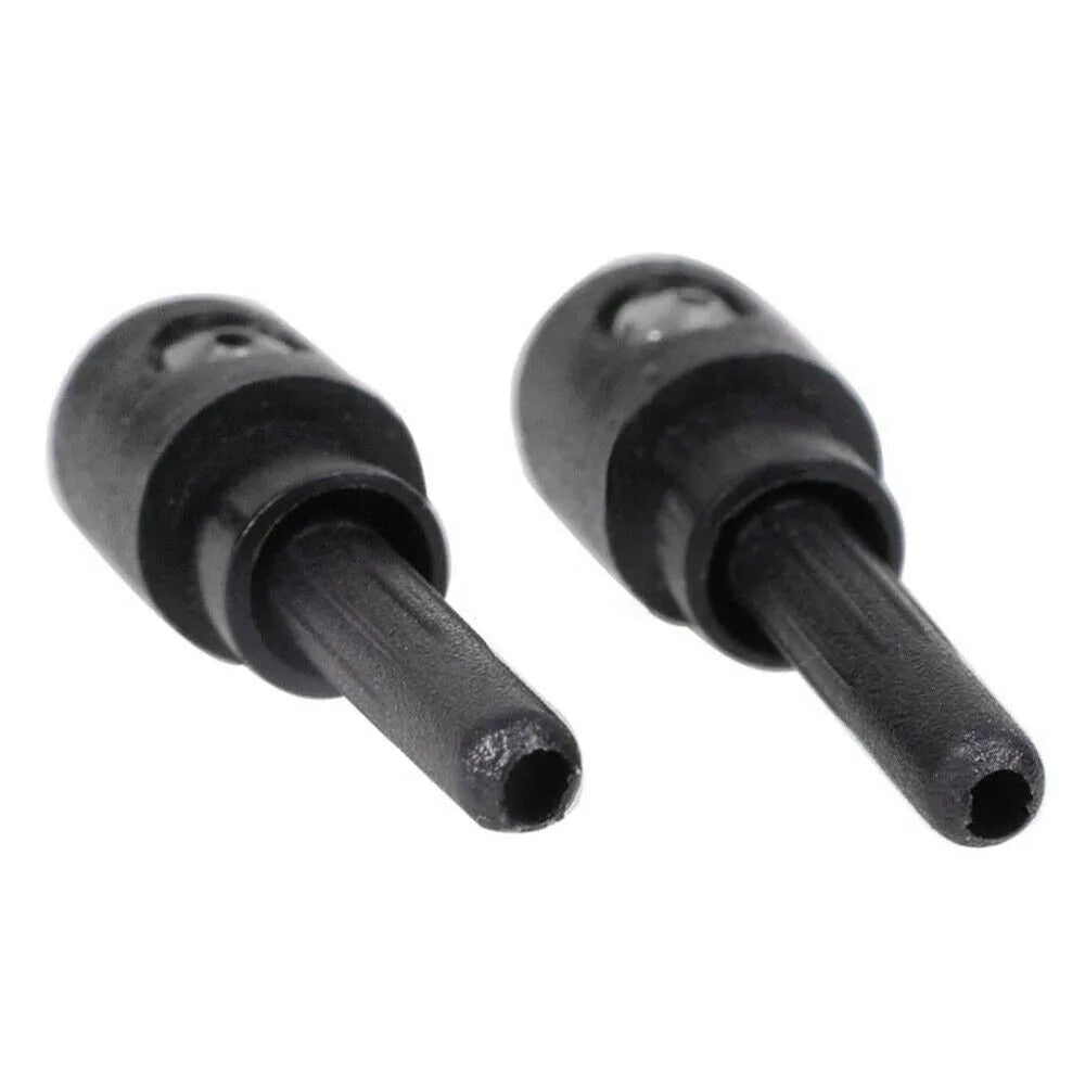 Black rear windshield washer nozzle replacement part for Volkswagen Golf and Audi Skoda cars.