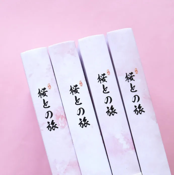 Muco hardcover A4 notebook with pink Sakura Flower Orbit AR design on paper cover.