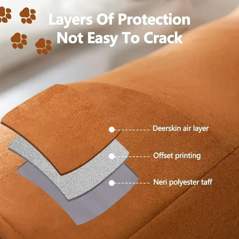 Collapsible brown cat tunnel with plush ball attached on top for indoor play