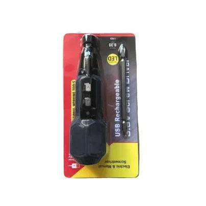 Alloy steel straight handle electric screwdriver in black or blue with 36V lithium battery and torque adjustment