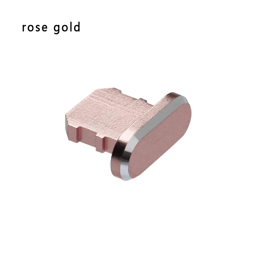 Aluminium alloy iPhone charging port dust plug in various colours for models X, XR, Max, 8, 7, 6, S, Plus