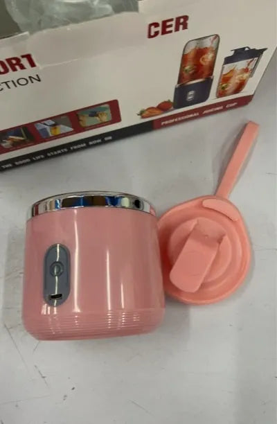 Portable USB charging blender cup with six blades in Tunisian dark blue colour