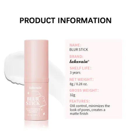 Lakerain pore invisible matte base stick in packaging with brightening and moisturising properties
