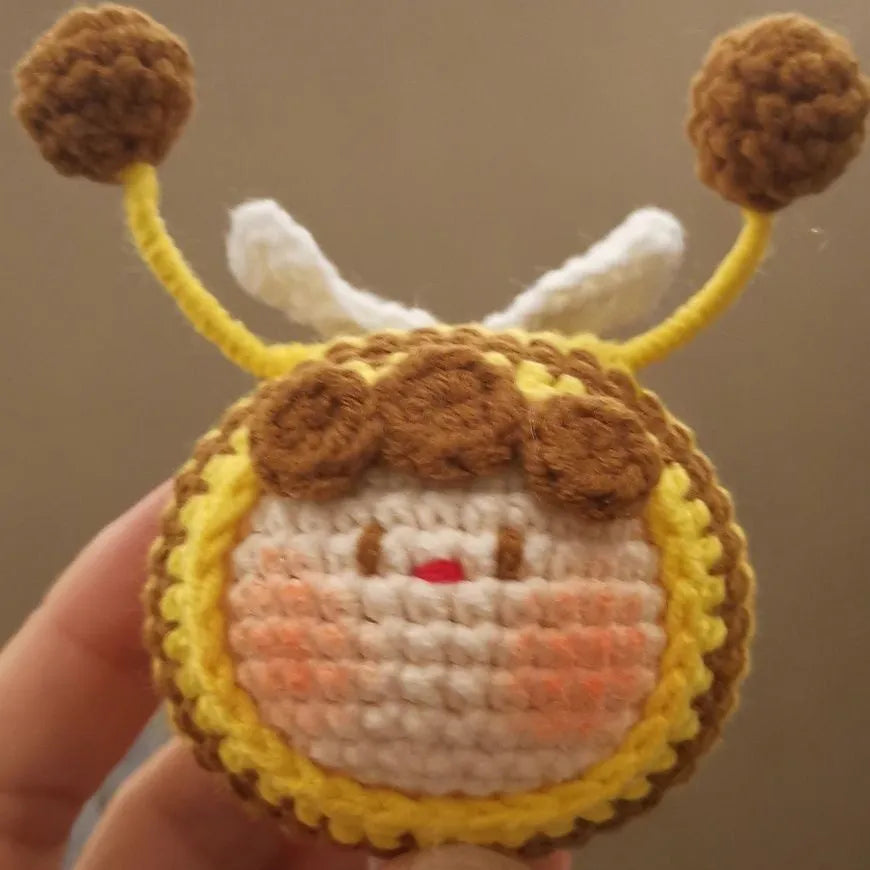 Handmade crocheted bee colony toy accessories for wool dolls with plush material