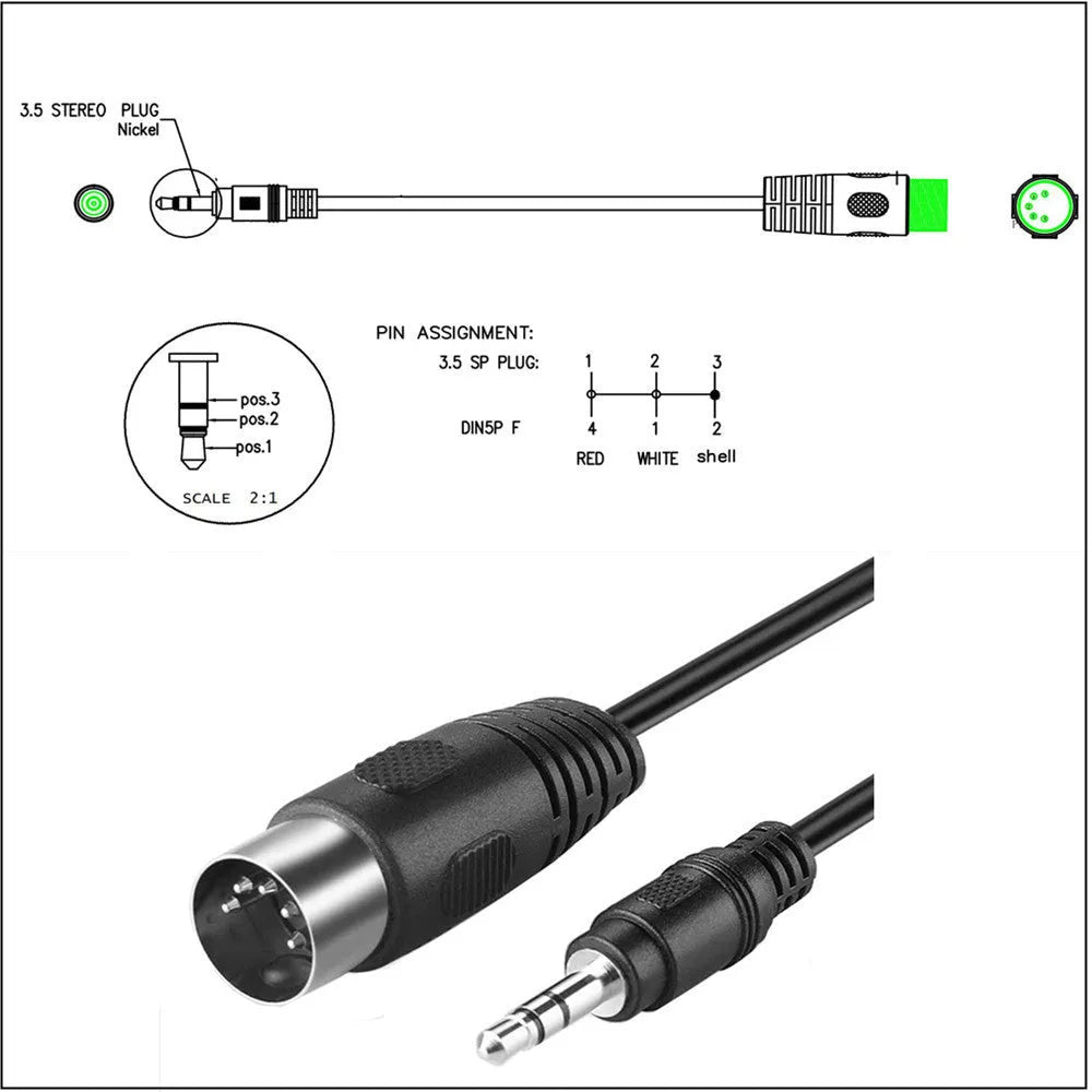 3.5mm audio plug rotary wiring cable with bare copper core and copper wire, single audio line