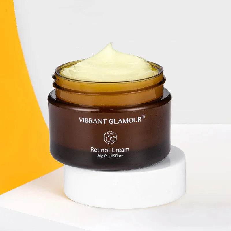 30g bottle of retinol facial serum for reducing fine lines and dry skin.