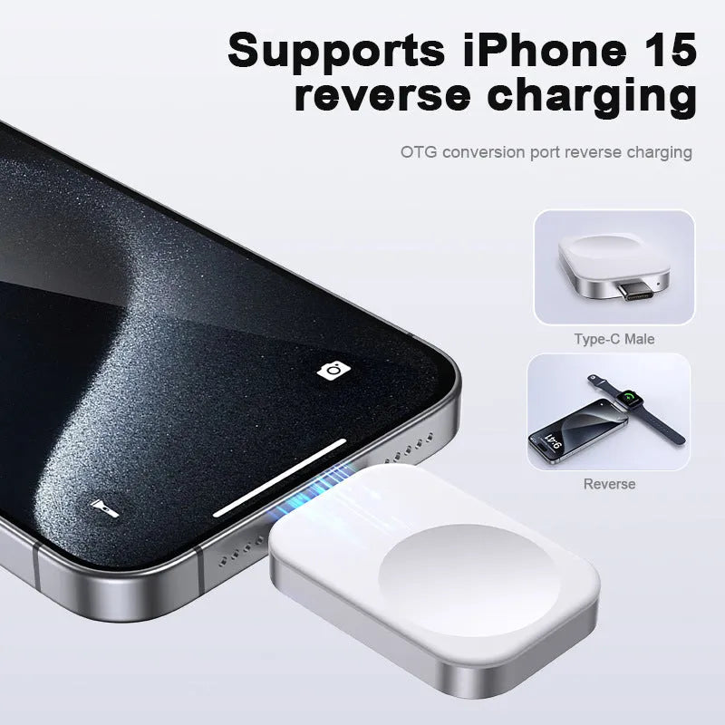Black or white three-in-one magnetic wireless charging stand for iPhone and Android devices
